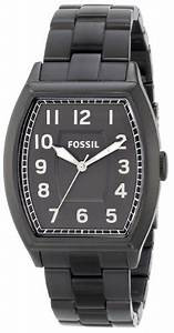 Bracelet de montre Fossil FS4883 Acier inoxydable Noir 20mm